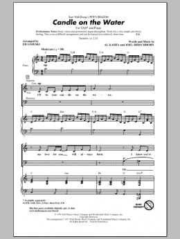 page one of Candle On The Water (from Pete's Dragon) (arr. Ed Lojeski) (SAB Choir)