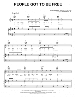 page one of People Got To Be Free (Piano, Vocal & Guitar Chords (Right-Hand Melody))
