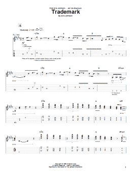 page one of Trademark (Guitar Tab)