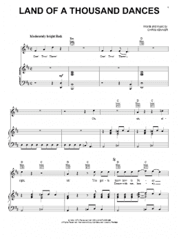 page one of Land Of A Thousand Dances (Piano, Vocal & Guitar Chords (Right-Hand Melody))