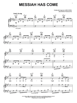 page one of Messiah Has Come (Piano, Vocal & Guitar Chords (Right-Hand Melody))