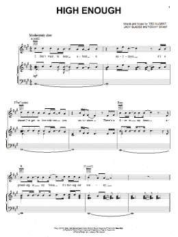 page one of High Enough (Piano, Vocal & Guitar Chords (Right-Hand Melody))