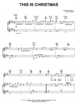 page one of This Is Christmas (Piano, Vocal & Guitar Chords (Right-Hand Melody))
