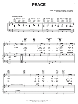 page one of Peace (Piano, Vocal & Guitar Chords (Right-Hand Melody))