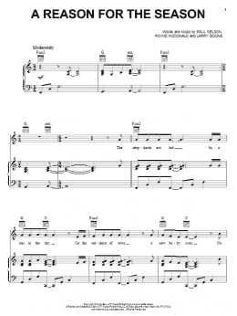 page one of A Reason For The Season (Piano, Vocal & Guitar Chords (Right-Hand Melody))