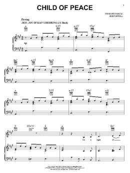 page one of Child Of Peace (Piano, Vocal & Guitar Chords (Right-Hand Melody))