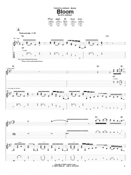 page one of Bloom (Guitar Tab)