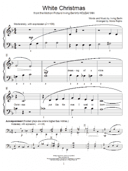page one of White Christmas (Educational Piano)