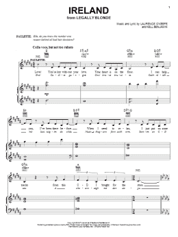 page one of Ireland (Piano & Vocal)