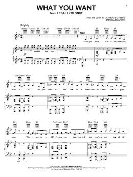 page one of What You Want (Piano & Vocal)