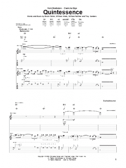 page one of Quintessence (Guitar Tab)