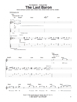 page one of The Last Baron (Guitar Tab)