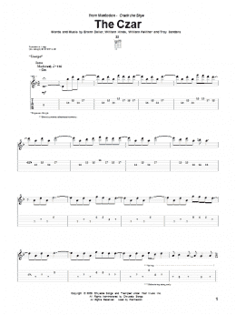 page one of The Czar (Guitar Tab)