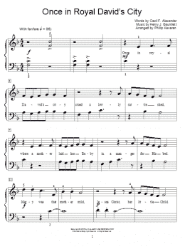 page one of Once In Royal David's City (arr. Phillip Keveren) (Educational Piano)