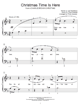 page one of Christmas Time Is Here (arr. Phillip Keveren) (Educational Piano)
