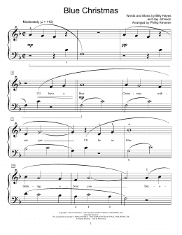 page one of Blue Christmas (arr. Phillip Keveren) (Educational Piano)