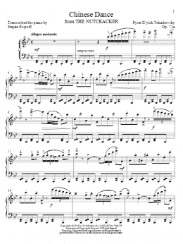 page one of Chinese Dance (Tea) (from The Nutcracker) (Piano Solo)