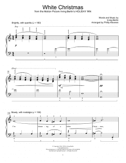 page one of White Christmas (arr. Phillip Keveren) (Educational Piano)