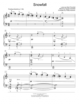 page one of Snowfall (arr. Phillip Keveren) (Educational Piano)