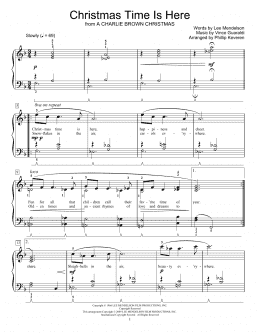 page one of Christmas Time Is Here (arr. Phillip Keveren) (Educational Piano)