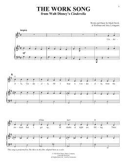 page one of The Work Song (Piano & Vocal)