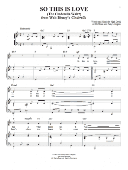 page one of So This Is Love (from Cinderella) (Piano & Vocal)