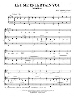 page one of Let Me Entertain You (Piano & Vocal)