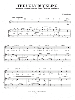page one of The Ugly Duckling (Piano & Vocal)