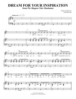 page one of Dream For Your Inspiration (Piano & Vocal)
