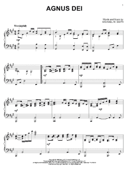 page one of Agnus Dei (Piano Solo)