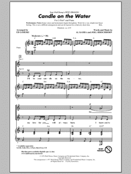page one of Candle On The Water (from Pete's Dragon) (arr. Ed Lojeski) (2-Part Choir)