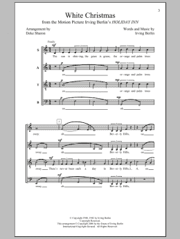 page one of White Christmas (arr. Deke Sharon) (SATB Choir)