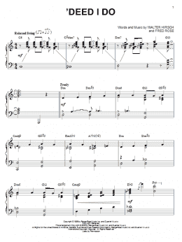 page one of 'Deed I Do (arr. Brent Edstrom) (Piano Solo)