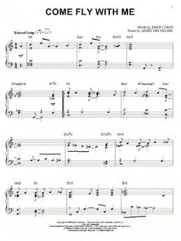 page one of Come Fly With Me (arr. Brent Edstrom) (Piano Solo)