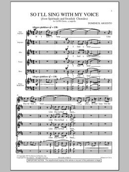 page one of So I'll Sing With My Voice (SATB Choir)