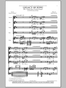 page one of Legacy Of Song (SATB Choir)