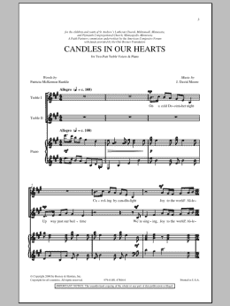 page one of Candle In Our Hearts (2-Part Choir)