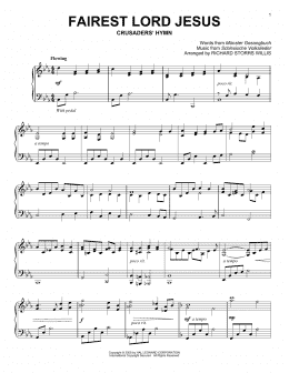 page one of Fairest Lord Jesus (Piano Solo)