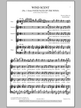 page one of Wind Scent (SSA Choir)