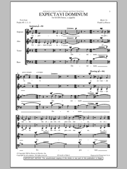 page one of Expectavi Dominum (SATB Choir)