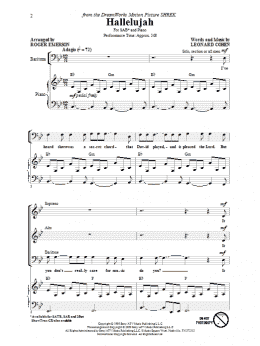 page one of Hallelujah (arr. Roger Emerson) (SAB Choir)