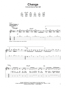 page one of Change (Easy Guitar Tab)