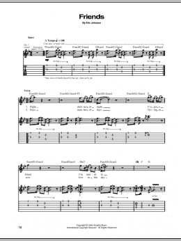 page one of Friends (Guitar Tab)