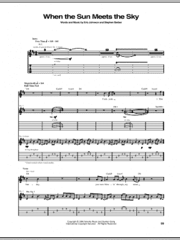 page one of When The Sun Meets The Sky (Guitar Tab)
