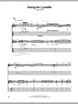 page one of Song For Lynette (Guitar Tab)