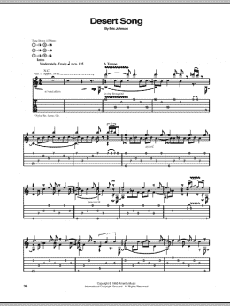 page one of The Desert Song (Guitar Tab)