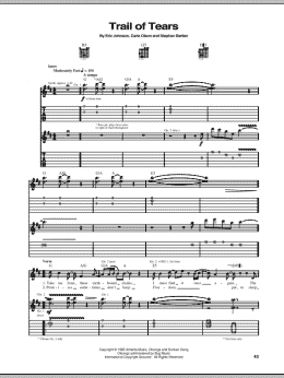 page one of Trail Of Tears (Guitar Tab)