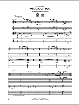 page one of All About You (Guitar Tab)