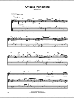 page one of Once A Part Of Me (Guitar Tab)