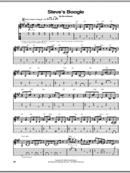 page one of Steve's Boogie (Guitar Tab)